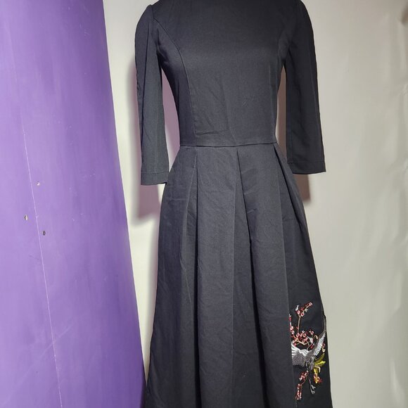 Black midi dress, 34 size - Picture 5 of 8